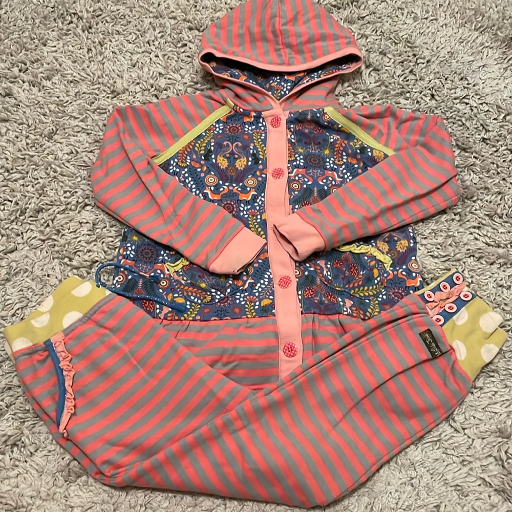 Matilda Jane Make Believe Cuddle Me Hoodie & Step It Up Jogger Set, Size 6